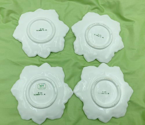 2 Teacups 4 Saucers - Spring Blossom 1992 Bombay Co. FLAW - Picture 5 of 10