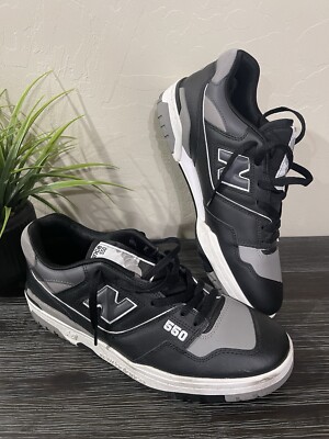 New Balance 550 Mens 12 Shadow Black Grey White Shoes