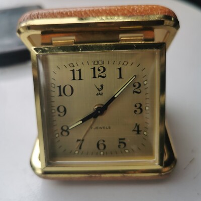 Vintage JAZ 7 Jewels Travel Alarm Clock 