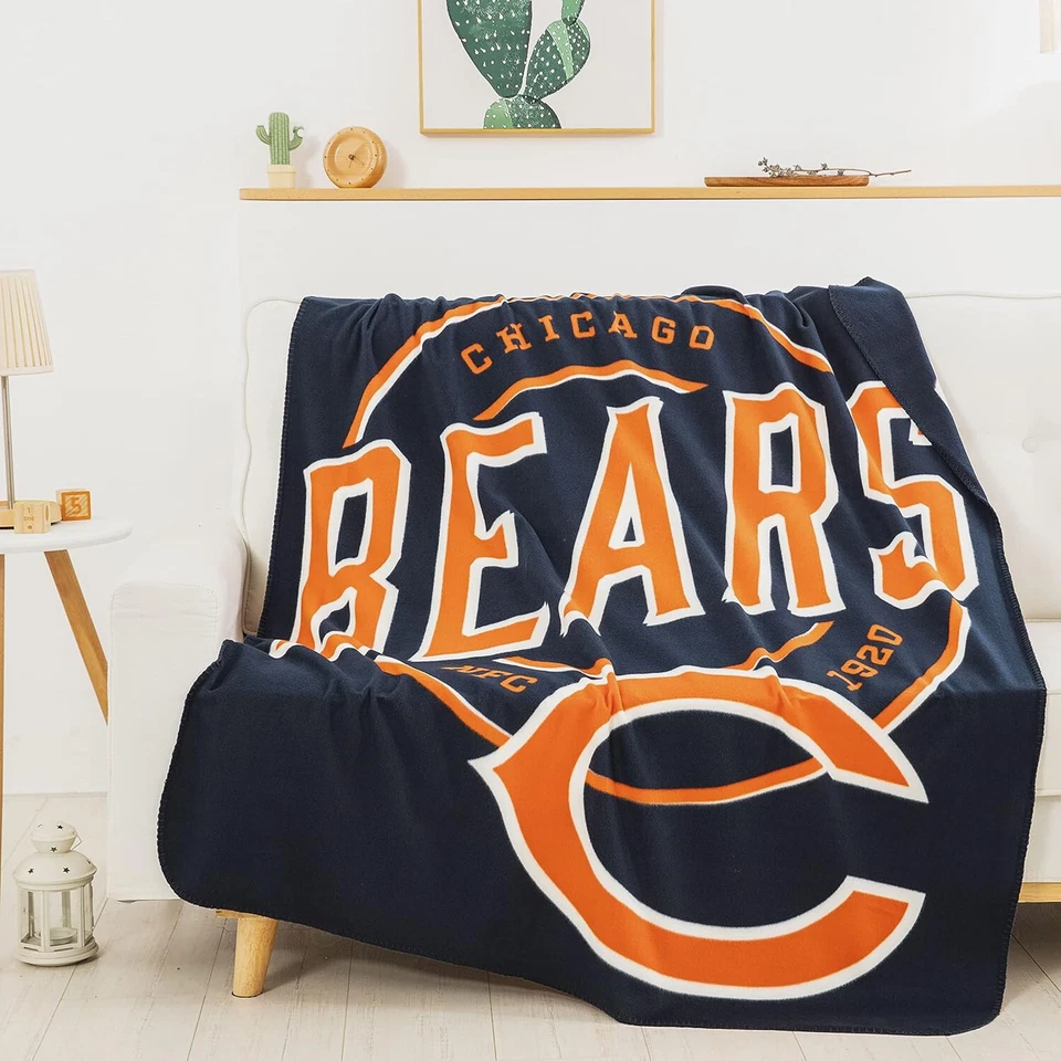 Nueva manta polar suave Lt Wt 50" X 60" campaña NFL Chicago Bears Foto 4 de 4