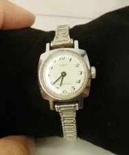Timex Silver Tone Water Resistant Stainless Steel Stretch Band Watch