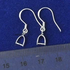 Wholesale  100PCS Findings 925 Sterling Silver Hook Pinch Bail Ear Wire Gifts