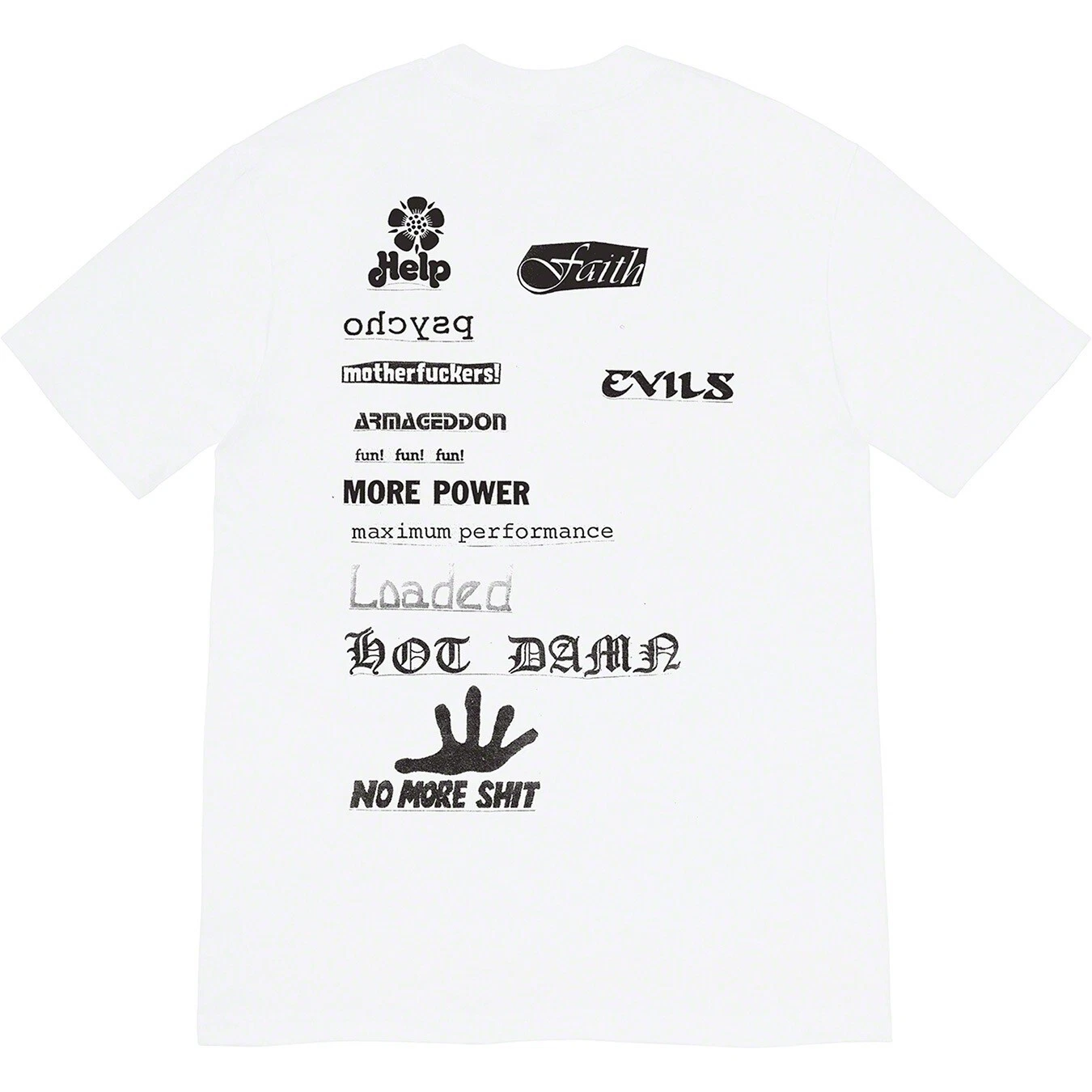 Tee shirt SUPREME No More Sh*t   blanc   moyen (M)   Deastock avec étiquettes