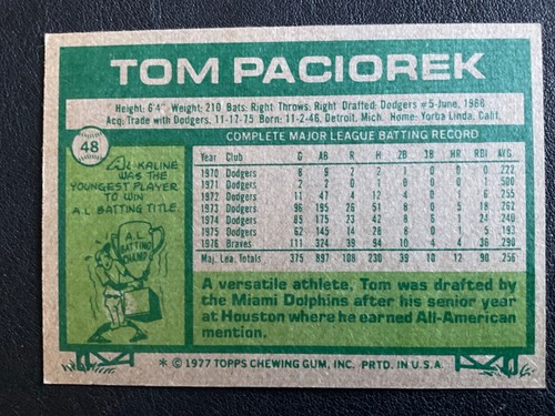 1977 TOPPS BASEBALL 1-110 PICK CARDS YOU WANT - Picture 189 of 473