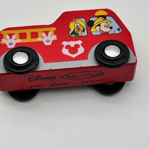MELISSA AND DOUG Disney Wooden Vehicles Mickey Minnie Daisy Bus Taxi Firetruck - Picture 7 of 10