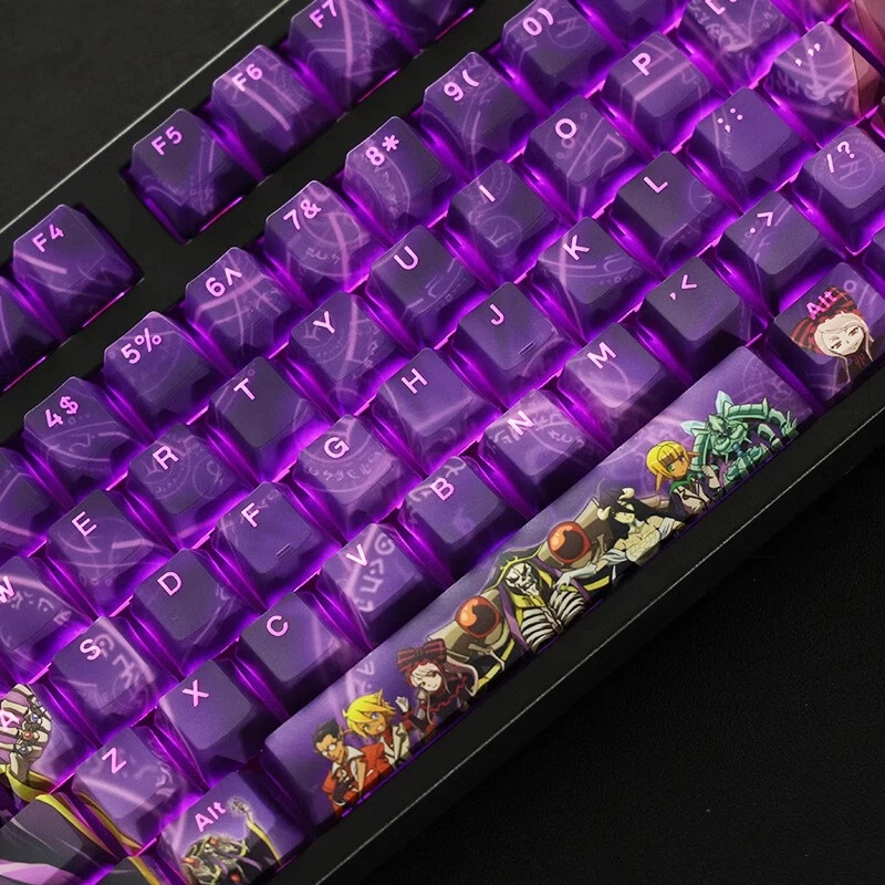 Albedo Overlord Transparent RGB 108 Keys PBT Keycaps for Mechanical Keyboard - Image 3 of 4