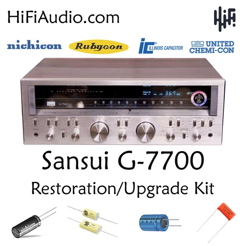 Sansui G-7700 rebuild restoration kit repair instructions fix filter capacitor