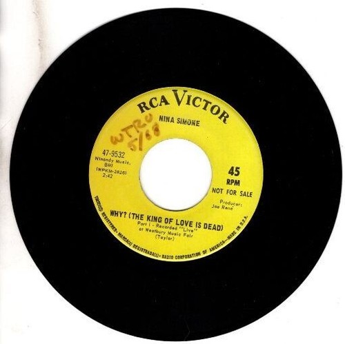 Nina Simone – Why? (The King Of Love Is Dead) 7" Promotional 45 - Picture 10 of 24