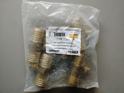 (5-Pk) Heat Link PEX Lead Free Brass Tee 2'' x 2'' x 1'' 26668NL