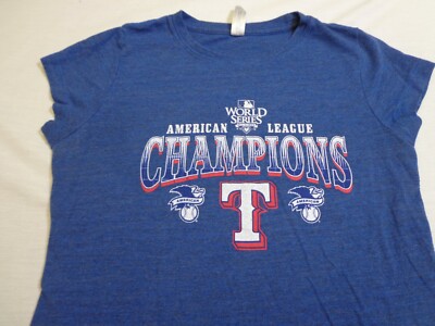 Texas Rangers 2010 American League Champions Womens Blue T