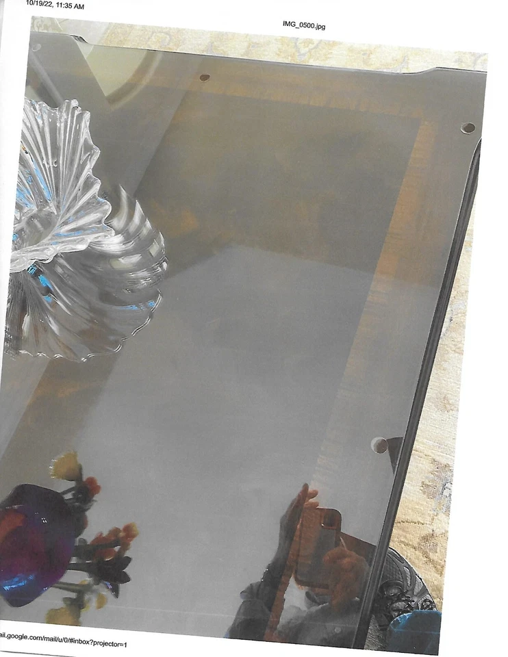 Mesa de centro tradicional Chippendale de caoba Thomasville con cubierta de vidrio Foto 2 de 2