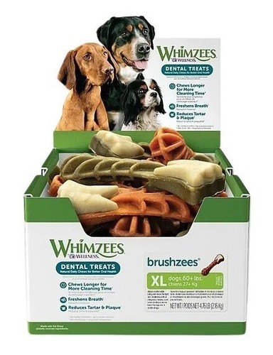 Whimzees Toothbrush Dental Dog Treats - X-Large (>27kg) - 18 pack - Picture 5 of 7