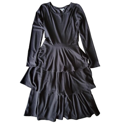 LulaRoe Womens Dress SM Black Knit Georgia Tiered Ruffle Bottom Elegant Comfort | eBay LulaRoe Womens Dress SM Black Knit Georgia Tiered Ruffle Bottom Elegant Comfort | eBay