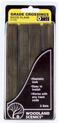 O Scale Woodland Scenics C1145 Wood Grade Crossing (2) pkg