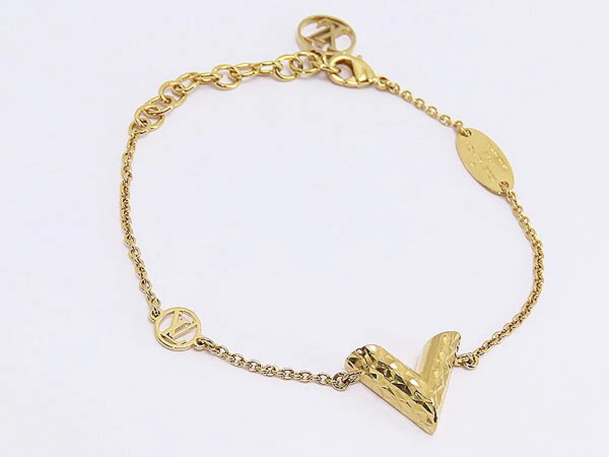 louis vuitton gold plated bracelet