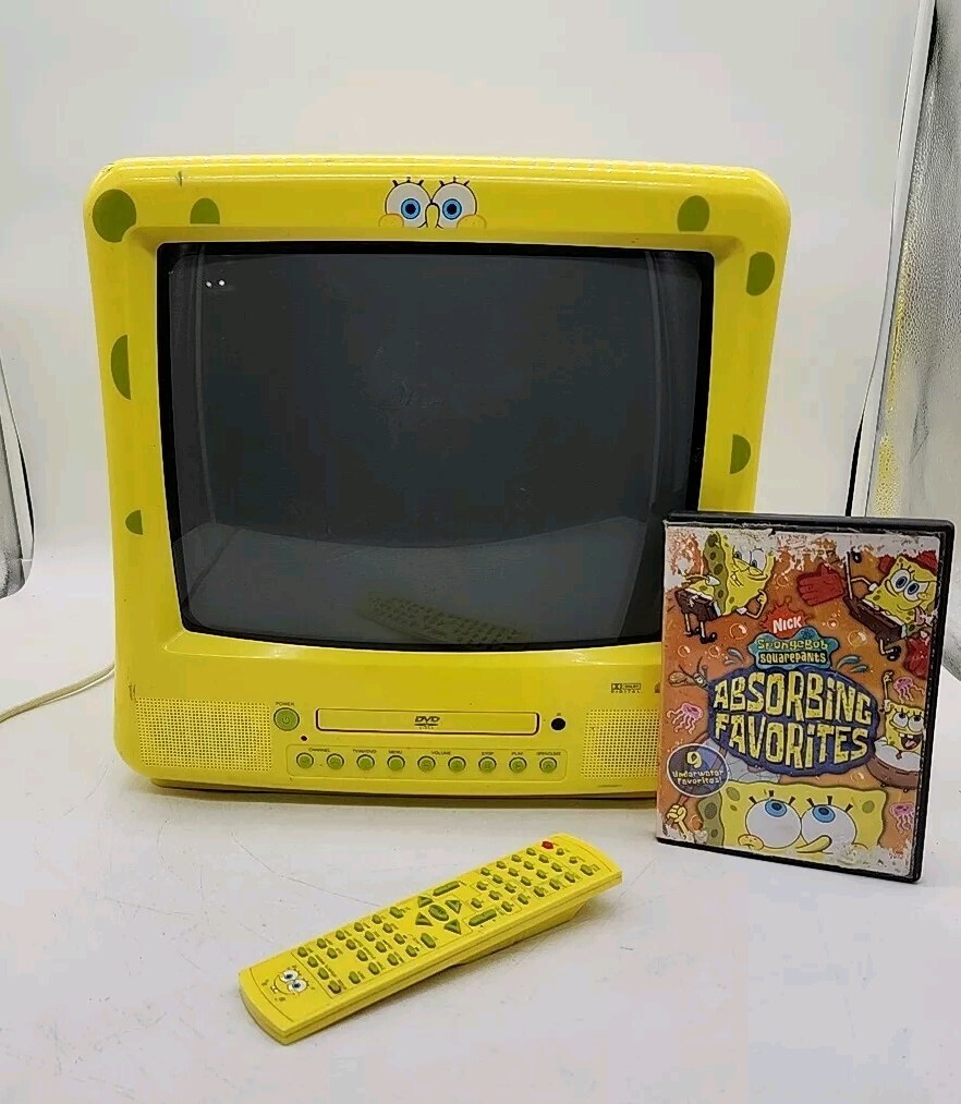 Rare, SpongeBob SquarePants 13” Emerson TV/DVD Player Works