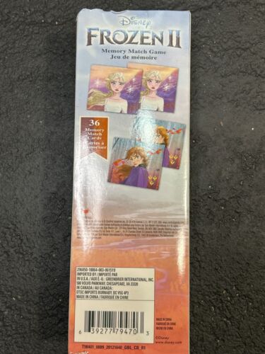 Frozen 2 Memory Match Card Game 36 Cards age 3+ New - Picture 3 of 5