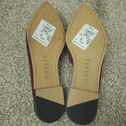 1. State Mules Shoes Women Size 9.5 US 41 EU Red (Rosso) 1S-FELID Suede - Picture 11 of 16