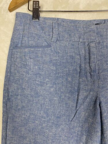 7th Avenue Design Studio NY&C Pants Womens 6 Linen Blend Straight Leg Crop Leg - Picture 2 of 14