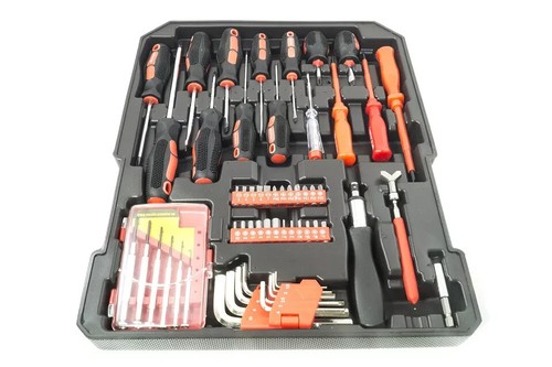 VALIGIA CASSETTA ATTREZZI DA LAVORO KIT UTENSILI + OMAGGI COMPLETA DI TROLLEY - Foto 2 di 4