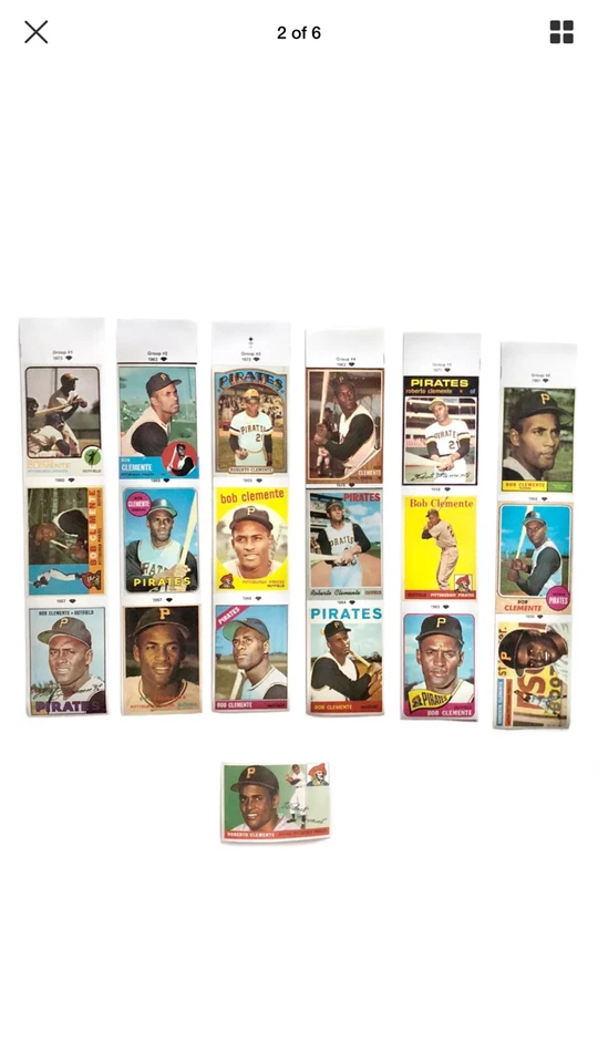 Póster vintage de Roberto Clemente 3000 Hit con tarjetas adhesivas incluidas Foto 3 de 4