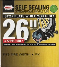 2 PACK SELF SEALING 26 X 1-3//8/" BIKE BICYCLE TUBE ***FREE SHIPPING***