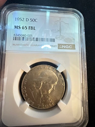 1952-D 50C Franklin NGC MS-65 FBL