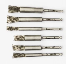 Dental Debridement Peri-Implantitis Implant Surface Threads Cleaning Brush Set 6