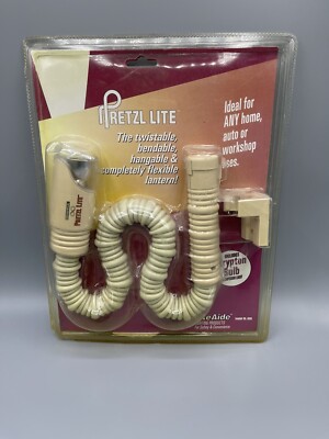 Vintage Flashlight Lite Aide Pretzl Lite Flexible Twistable Hangable