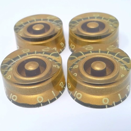 True Custom Shop® Gold Relic Embossed Speed Knob Set for Gibson USA Les Paul  - Picture 2 of 7
