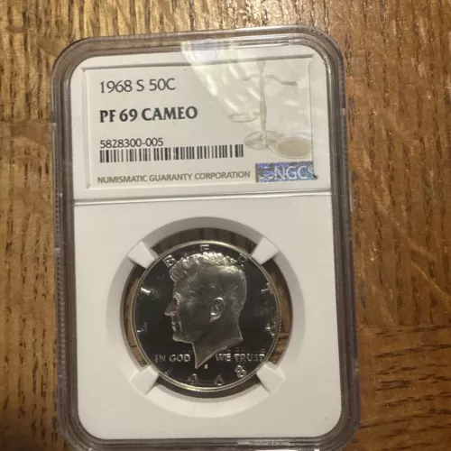 1968 S 50C NGC PF68 Cameo Kennedy Half Dollar