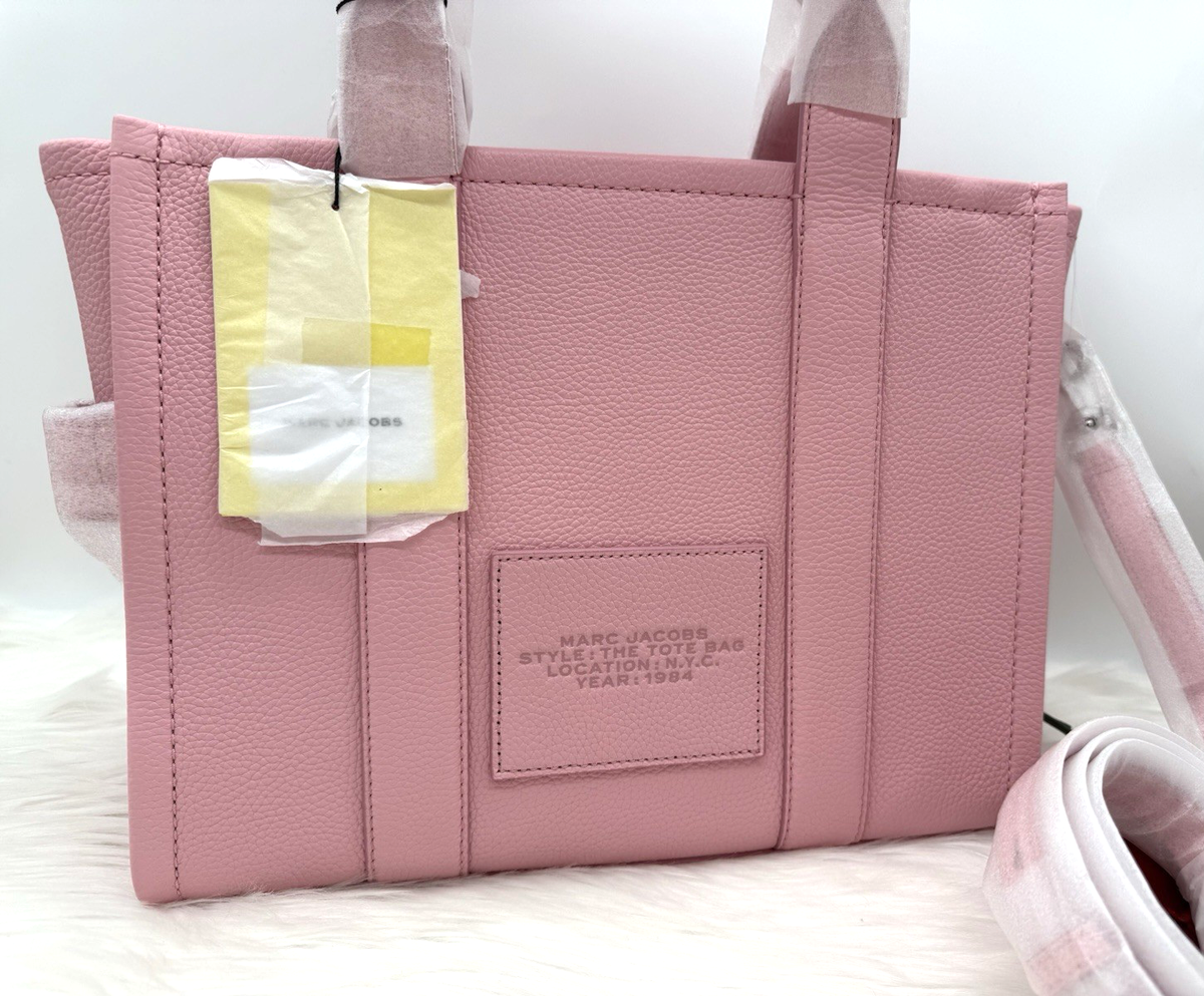 Auth NWT $450 Marc Jacobs Women's The Leather Medium Tote In