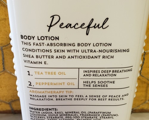 BATH & BODY WORKS AROMATERAPIA ÁRBOL DE TÉ PACÍFICO MENTA LOCIÓN CORPORAL - Imagen 3 de 3