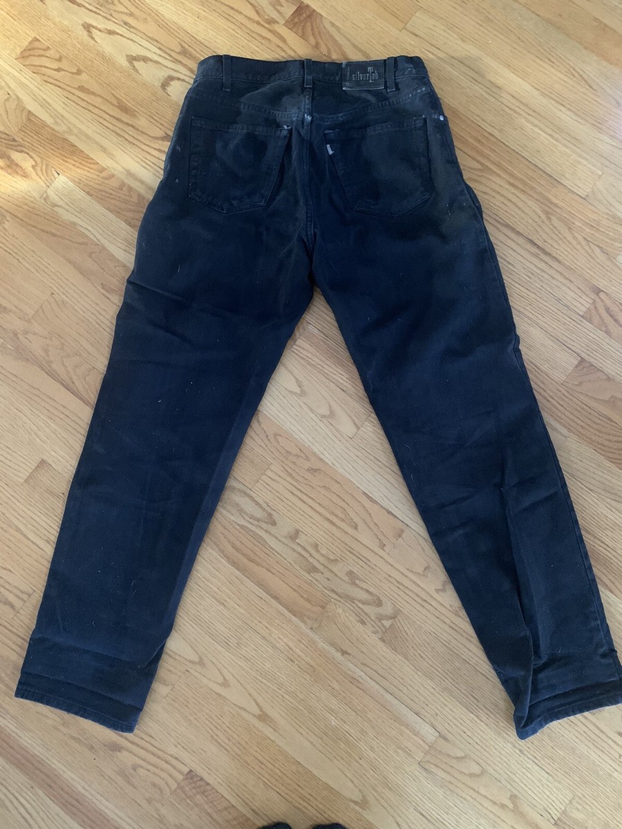 Levi's silverTab Loose Black Denim USA製 Vintage Mens Levi's Silvertab Purple Label 90's Baggy Black