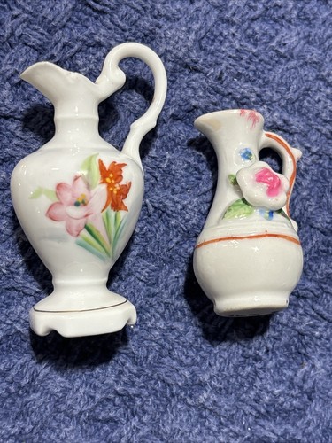 Mini Vases Lot Of 5 Floral Pastel Etc - Picture 4 of 11
