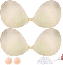 Sticky Bra Push Up for Women 2 Pair,Adhesive Invisible Lifting Bra Nude Nude/C 