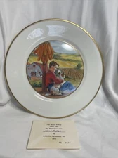 dekalb seed corn plate boy & dog 1977-1978