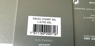 旧パッケージ箱付 VICTRINOX the original 1.6795 Victorinox Swiss
