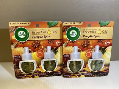 LOT 2:  AIR WICK PLUGIN SCENTED OIL REFILLS:  PUMPKIN SPICE  4 COUNT