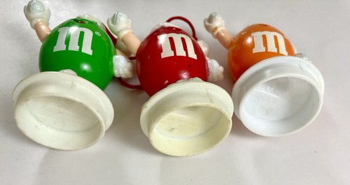 M & M Christmas Ornaments Toppers Lot Of 8 Mixed Red Green Blue Yellow 90's - Picture 22 of 24