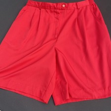 Coral Bay Golf Red Pleated Shorts Women’s Size 14 Made in USA. Vintage- Read
