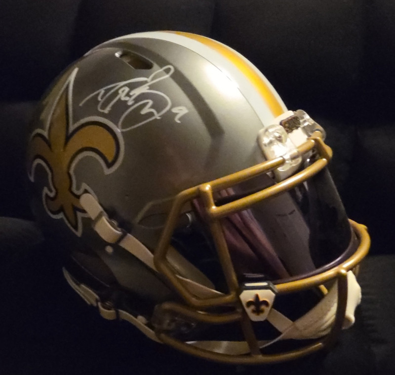 Drew Brees Signed Authentic New Orleans Saints NFL Football Helmet Autograph
