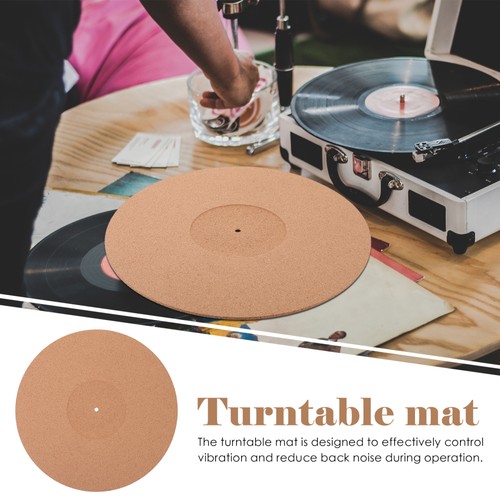 Set of 2 Cork Turntable Pad Slipmat Anti-static Vinyl Record Player - 第 7/12 張圖片