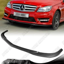 For 11-14 Mercedes C250 C350 Sport W204 Carbon Painted Front Bumper Lip Spoiler