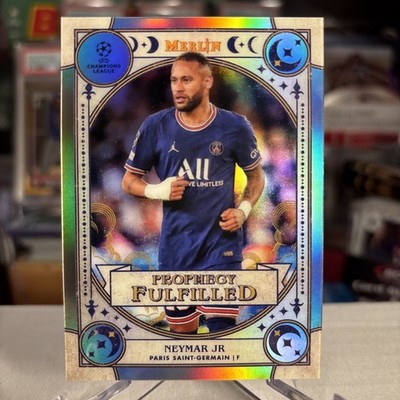 Neymar Jr. 2021-22 Topps Chrome Merlin UCL Prophecy REFRACTOR SP   MINT GEM?