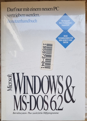 Microsoft Windows & MS-DOS 6.2 Benutzerhandbuch mit Zertifikat OVP NOS COMPAQ