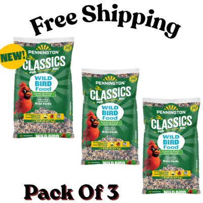 Pennington Classic Wild Bird Feed and Seed Bag 15 lb. Birds Food