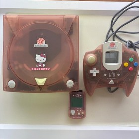 Sega Dreamcast DC Console HELLO KITTY Ver Clear Pink HKT-3000 Tested with Box