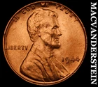 1944 Lincoln Wheat Cent- Red- Choice Gem Brilliant Uncirculated Luster #J7270