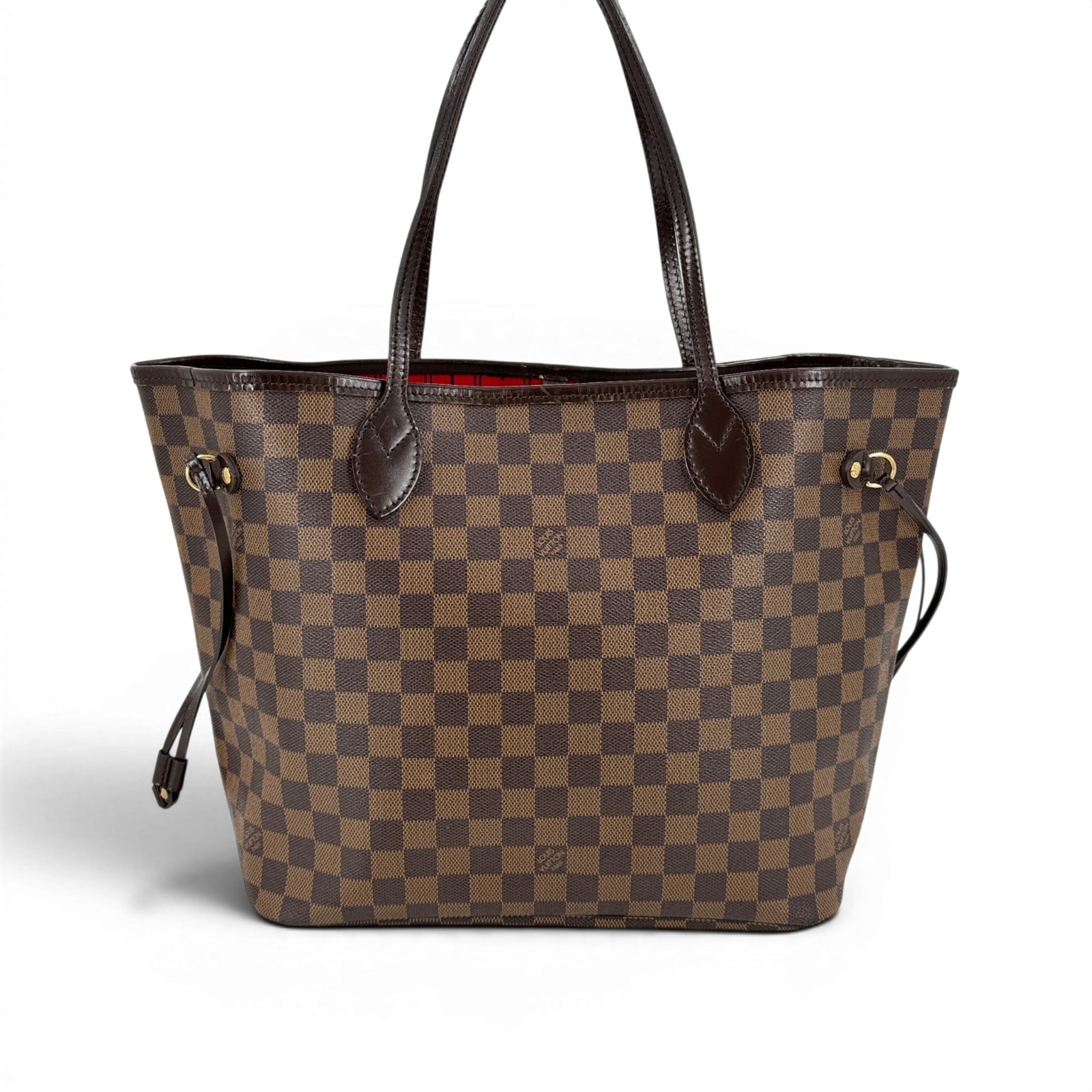 LOUIS VUITTON Neverfull MM Damier Ebene Brown Canvas Shoulder Tote Bag N51105